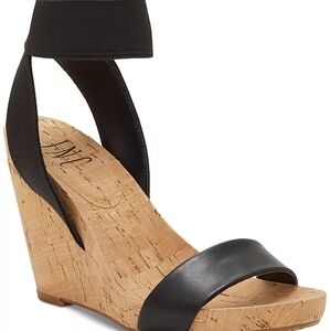INC International Concepts Leanira Stretchy Ankle-Strap Wedge Sandals, Create 6